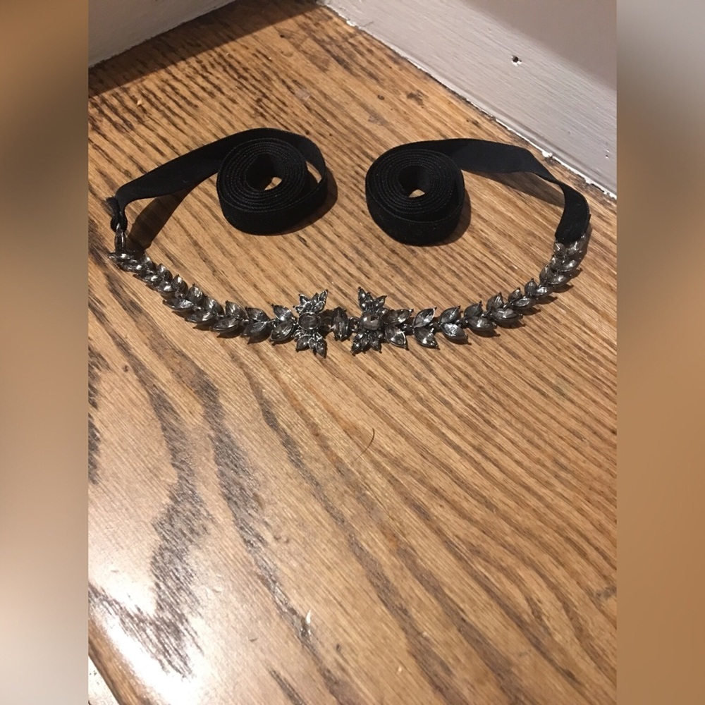 Beautiful jeweled choker with black velvet tie